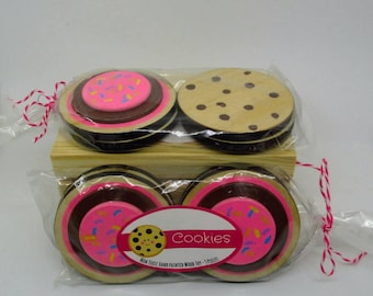 4 Cookies - Wooden Play Food
