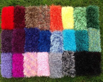 Phone sock. Knitted Phone Case. Fluffy Cell Phone Pouch.