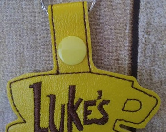 Coffee cup key chain. Luke's diner Gilmore girls inspired