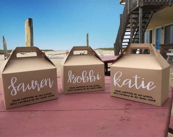 Personalized Gable Box - Great gift box for bridesmaids, groomsmen, bachelorette parties, destination weddings, girls weekends, anything..
