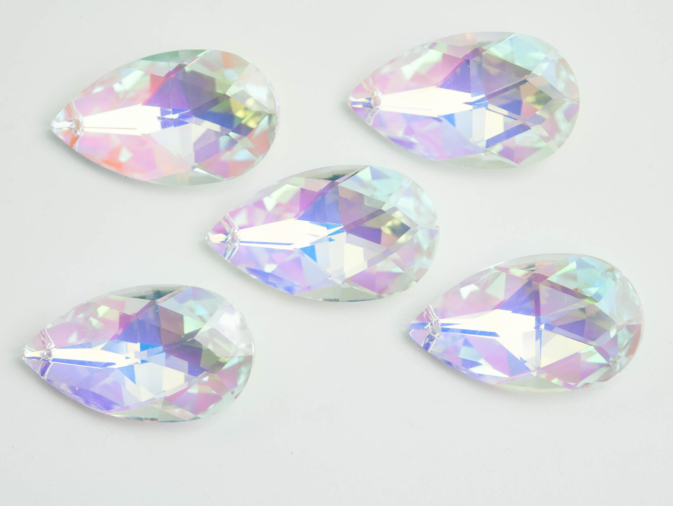 5 AB Chandelier Crystals Prisms 38mm Iridescent Crystal Prisms