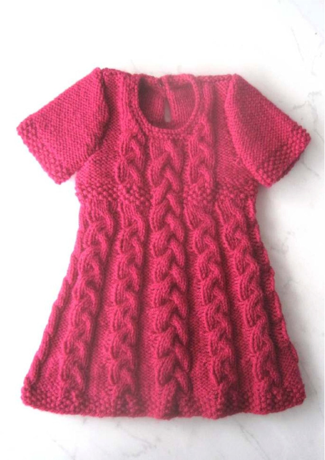 Baby Dress Knitting Pattern Instant Download PDF 6 sizes