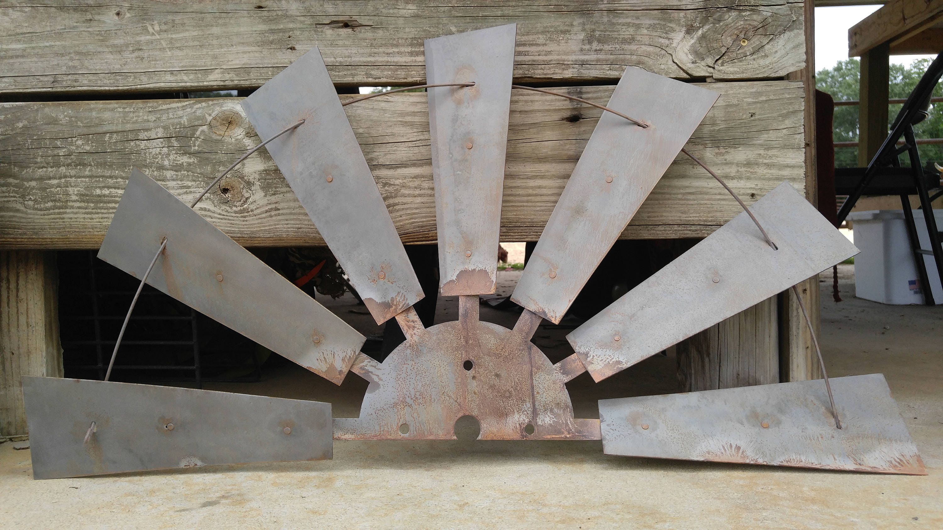 Half Windmill Metal Half Windmill Rustic Half Windmill Windmill