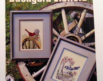 Counted Cross stitch book "Backyard Visitors" Birds Art 1991