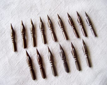 Set of 15 Vintage poster dip pen,Writing instruments,Poster nibs,Soviet pen,Vintage ink pen nibs