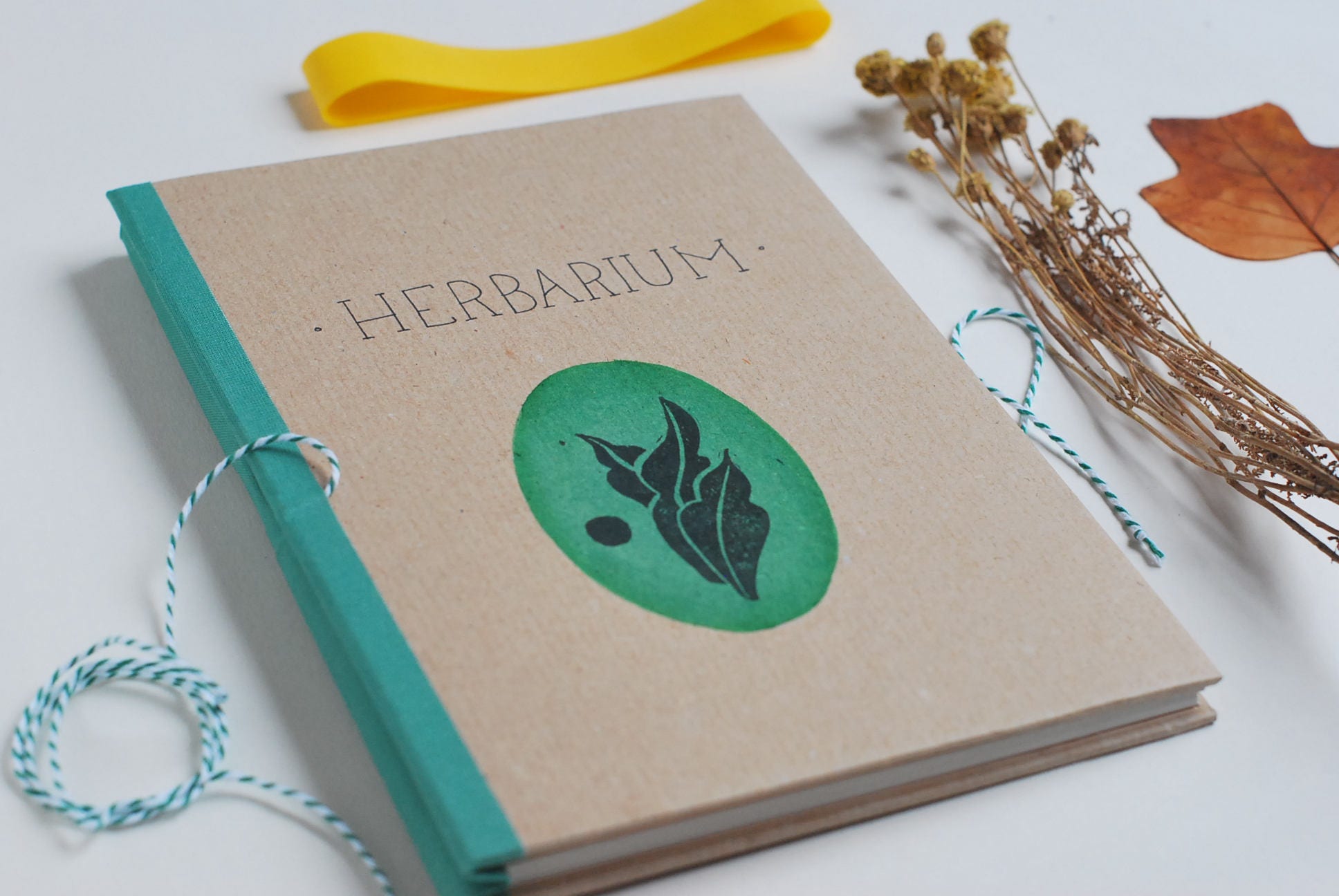 Herbarium book for pressed flowers plants leaves