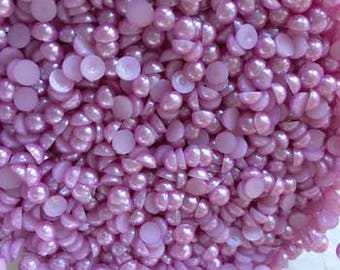 Flat Back Pearls - 4mm - 05 - Lilac