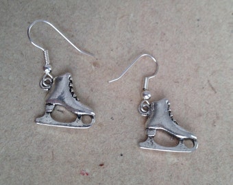 Ice Skates Earrings silver