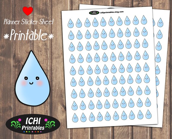 sticker chart pdf printable Stickers Stickers Planner Water Drop Drop Water Printable