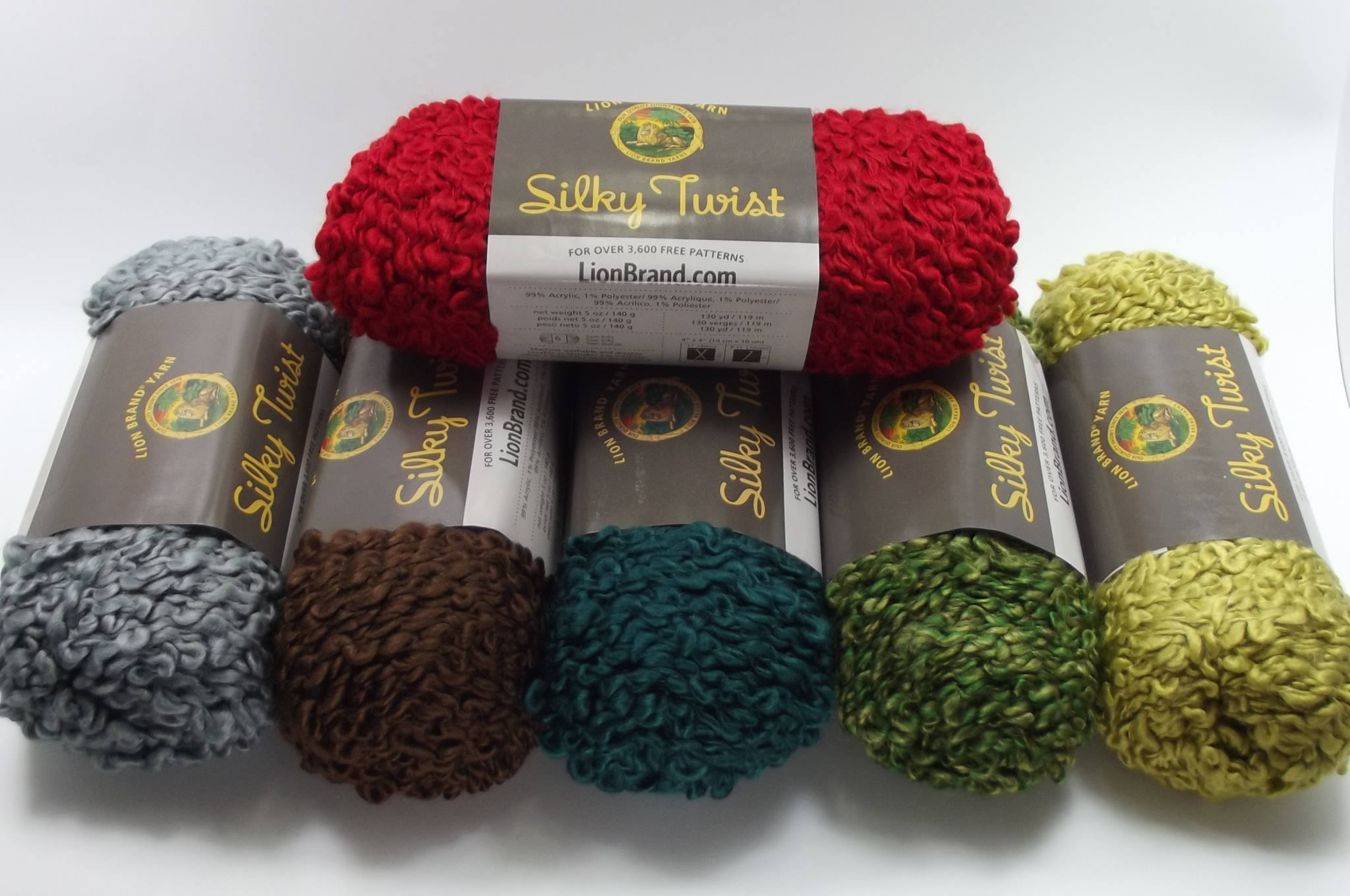 Lion Brand Silky Twist Yarn 5oz Skein Machine Washable Super