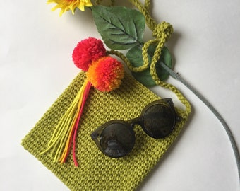 Crochet Mini Crossbody bag - GRASS