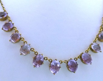 Lavender Crystal Necklace