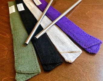 100% Hemp Fabric Straw Sleeves