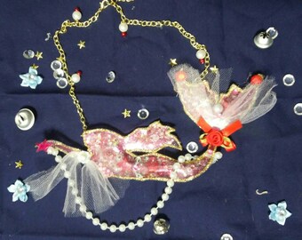 Sailor Mars mermaid necklace