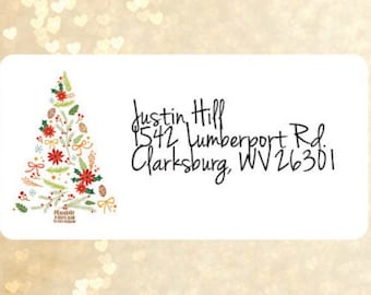 christmas address label