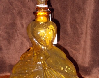 Italian Amber Woman Shape Decanter
