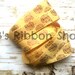 7/8" Red Foil Roses on Chamois USDR grosgrain ribbon belle beauty and the beast flowers floral