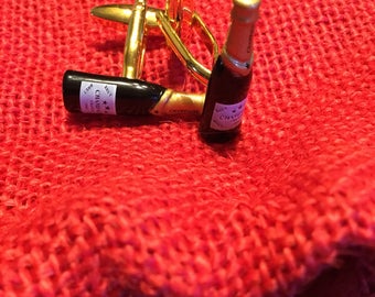 Champagne Bottle Cufflinks