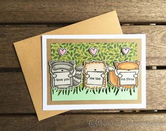 3 loves company! Vday card