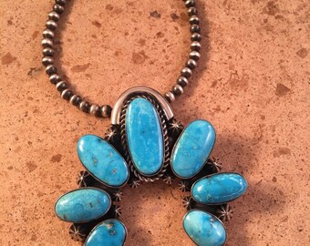 Harley Jake Sleeping Beauty Turquoise & Sterling Silver Naja Signed
