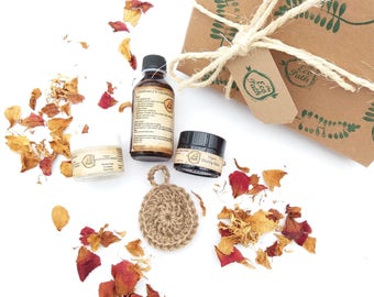 Mothers day gift Organic spa gift set Boxed spa gift set Mum gift for her Organic beauty box Spa gift box Organic skincare The Eco Path