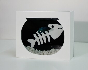 Modern Betta Fish Tank Aquarium - Desktop aquarium or Wall Mounted Fish Aquarium