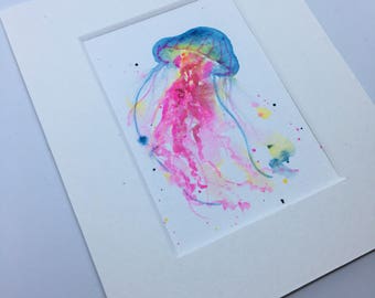 Jellyfish II - original ACEO art trading card