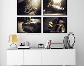 Ferrari race car photography/large wall art/prints/Ferrari wall decor/men office decor/kids room decor/newborn boys room decor/Nursery decor