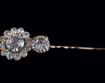 Crystal Circular UpCycle Bobby Pin Rhinestone