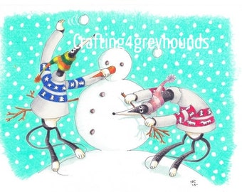 Greyhound & Galgo Christmas Cards Set 2