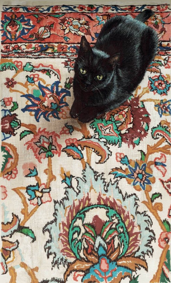 cat on the rug