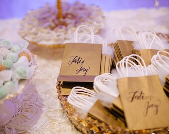 Sets of 24 Custom Personalized Favor Bags