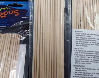 Dowel 1/8" x 12" Long Dowel Package of 22 Wooden Dowel Rods Wooden Stick Craft Stick 1-8 Inch Diameter 12 Inch Long