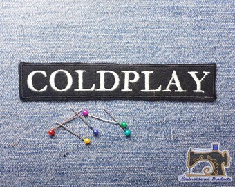 ColdPlay Patch - Glow In The Dark - White - Embroidered patch - Iron on Patch - Sew on Patch