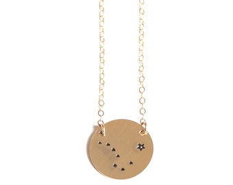 True North, True North Necklace, North Star Necklace, Big Dipper Constellation Necklace, Zodiac Necklace