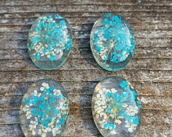 18x25mm Dried Floral Cabochons