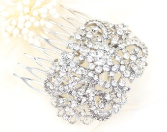 Joan - Rhinestone Filigree Bridal Hair Comb