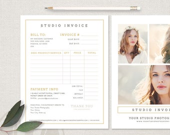 Invoice template Photography invoice Business invoice
