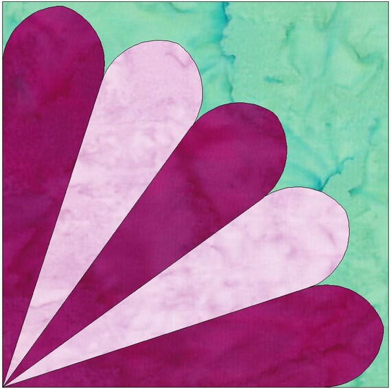 5 Petal Paper Template Quilting Block Pattern PDF