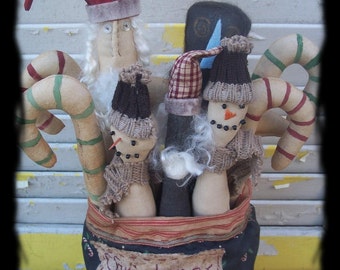 Primitive Bucket of Christmas