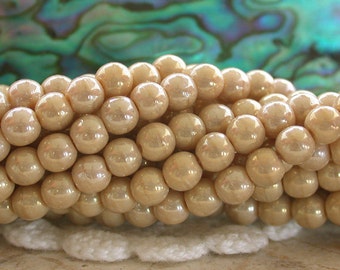 4mm Druks, Czech Glass Druks, Round Glass Beads, Druk Beads CZ-506
