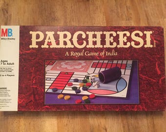 1989 Complete Parcheesi, A Royal Game of India by Milton Bradley No 4037