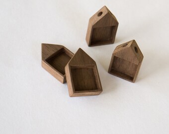 Unfinished NEAT Pendant Blanks - Walnut Wood - 19 mm - (UH419-W) - Set of 4