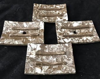 Ceramic Agateware Soap dish