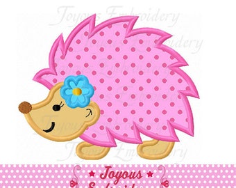 Instant Download Girl Hedgehog Applique Embroidery Design NO:2380