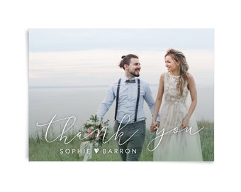 Hochzeit danken Ihnen Karte bedruckbar, Dankeskarten Hochzeit Foto, danke Karten, Foto-Dankeschön-Karte, Wedding stationär, rustikal