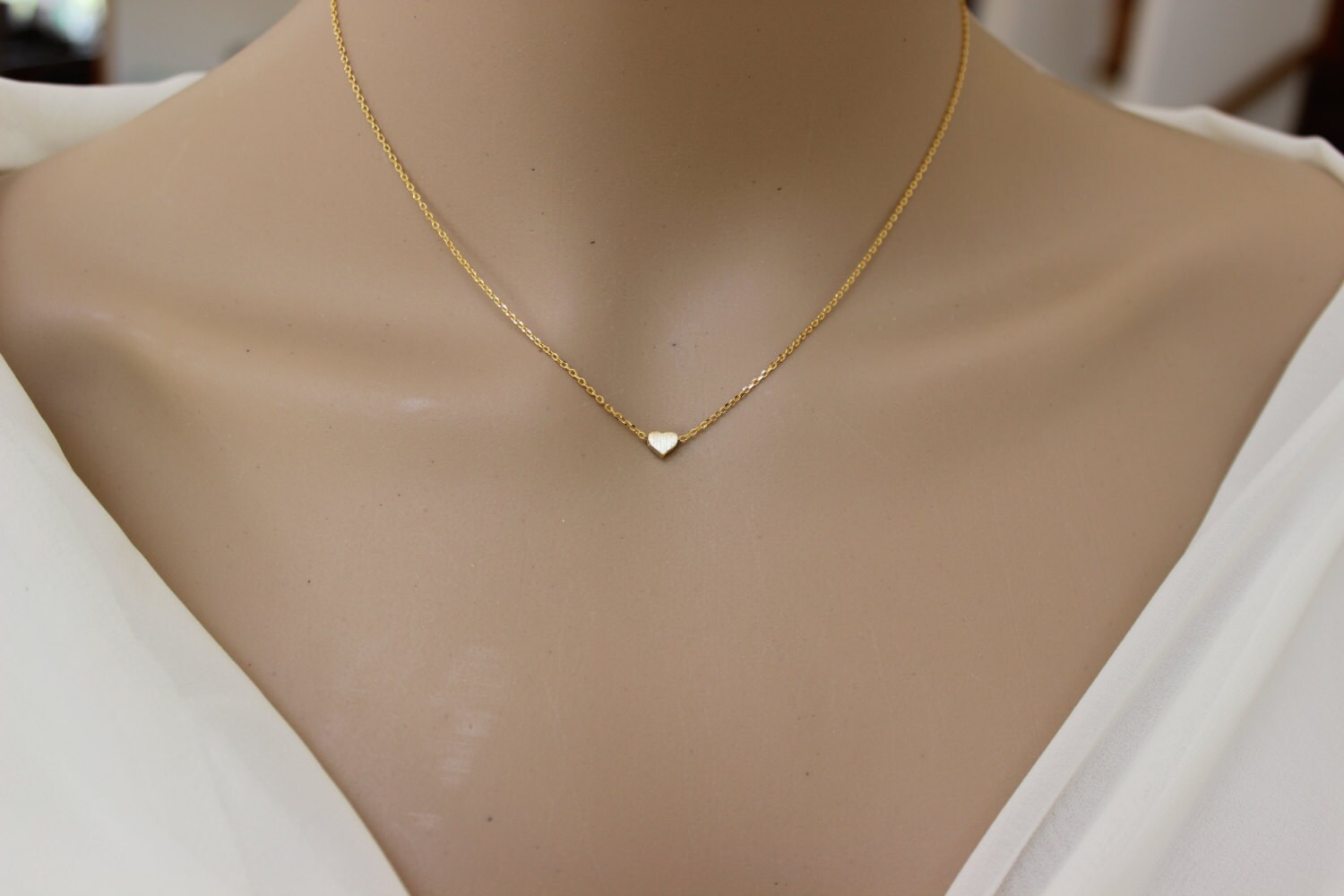 Choker Rose Gold Heart Necklace Pictures