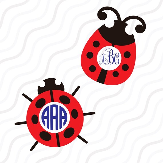 Download Lady Bug SVG, Lady Bug Monogram SVG Cut table Design,svg ...