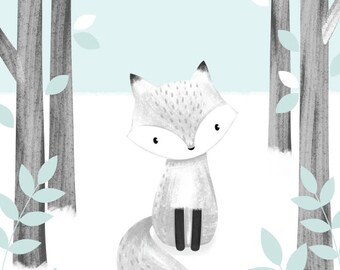 Postcard 'Fox in the woods' in mint