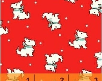 Storybook Christmas Red Scotties 41747-3 by Whistler Studios for Windham Fabrics